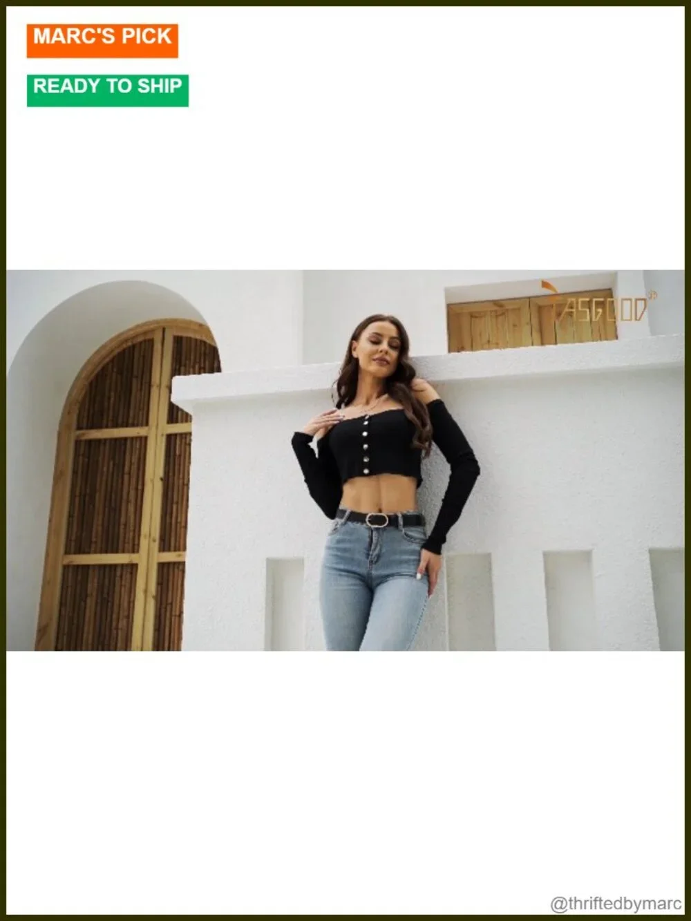 Women's Faux Leather Belt with Gold Buckle